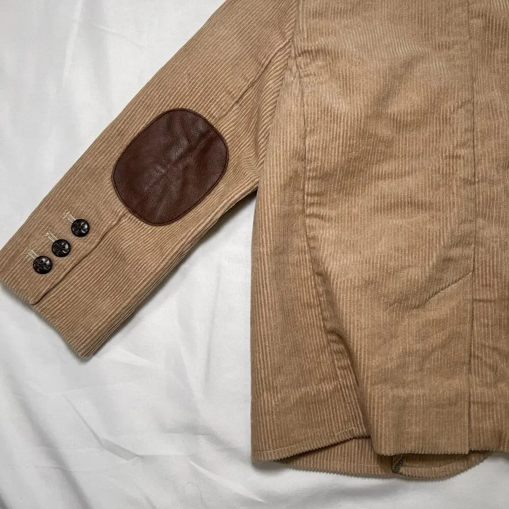 Janie and Jack Coat Size 18-24 Months Beige Corduroy Elbow Patches Blazer Jacket